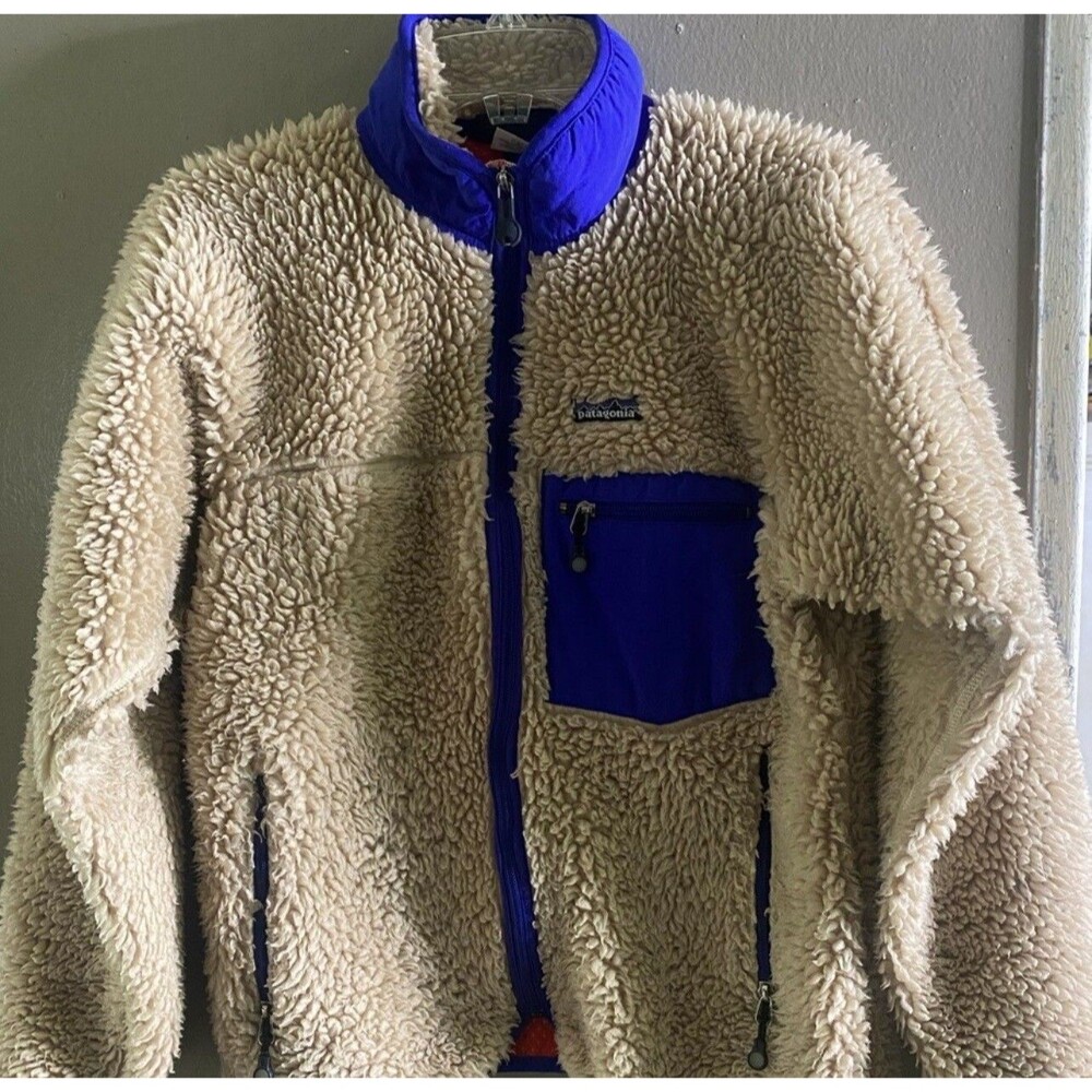 BEAUTIFUL Vintage Patagonia Retro-X Deep Pile Cream oatmeal Full Zip Jacket!